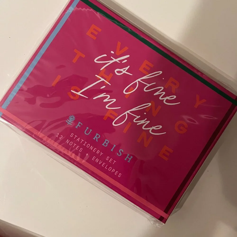 Sarcastic Note Cards (it's fine I'm fine). by Furbish (2 boxes / new)‎